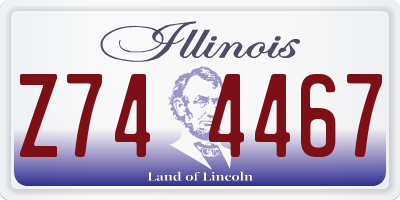 IL license plate Z744467