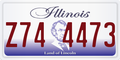 IL license plate Z744473