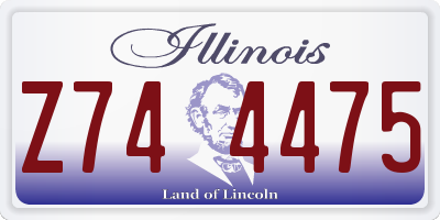 IL license plate Z744475