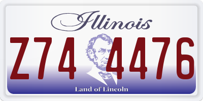 IL license plate Z744476