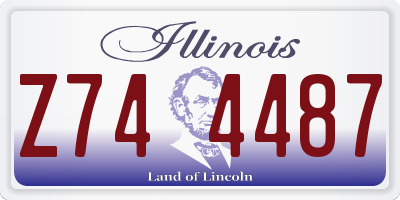 IL license plate Z744487