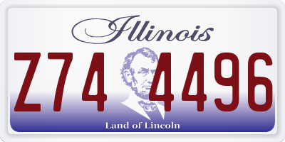 IL license plate Z744496