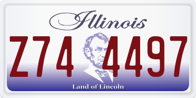 IL license plate Z744497