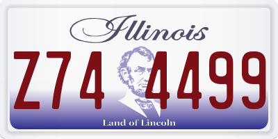 IL license plate Z744499