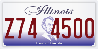 IL license plate Z744500