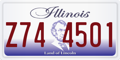 IL license plate Z744501