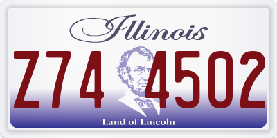 IL license plate Z744502