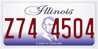 IL license plate Z744504