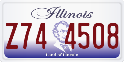 IL license plate Z744508