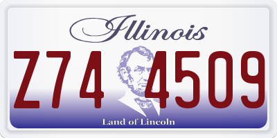 IL license plate Z744509