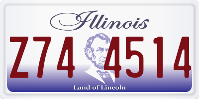 IL license plate Z744514