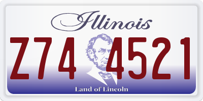 IL license plate Z744521