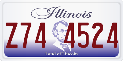 IL license plate Z744524
