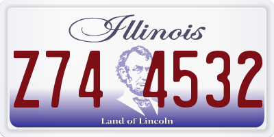 IL license plate Z744532