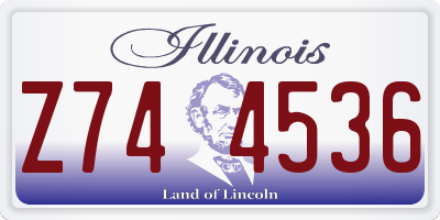 IL license plate Z744536