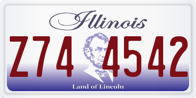 IL license plate Z744542