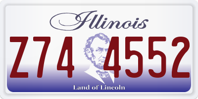IL license plate Z744552