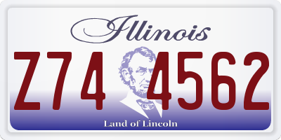 IL license plate Z744562