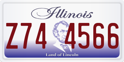 IL license plate Z744566