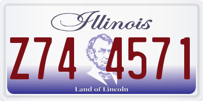 IL license plate Z744571