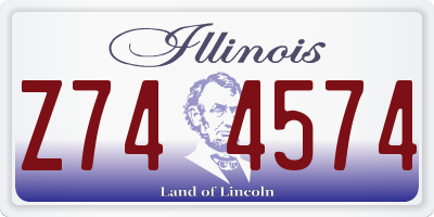 IL license plate Z744574
