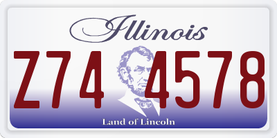 IL license plate Z744578