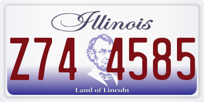 IL license plate Z744585