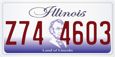 IL license plate Z744603