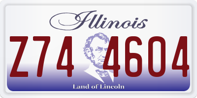 IL license plate Z744604