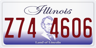 IL license plate Z744606