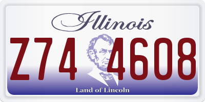 IL license plate Z744608