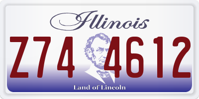 IL license plate Z744612