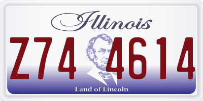 IL license plate Z744614