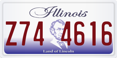 IL license plate Z744616