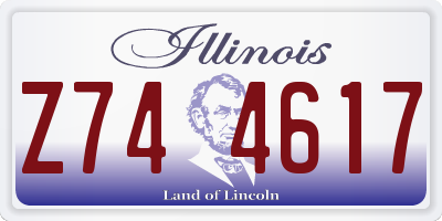 IL license plate Z744617