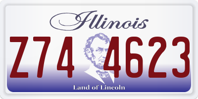 IL license plate Z744623