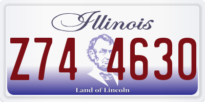 IL license plate Z744630