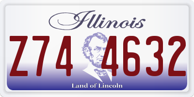 IL license plate Z744632