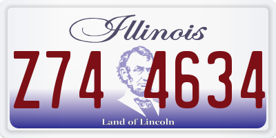 IL license plate Z744634