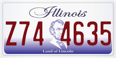 IL license plate Z744635