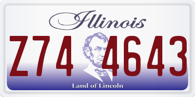 IL license plate Z744643