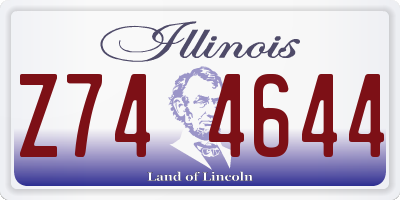 IL license plate Z744644