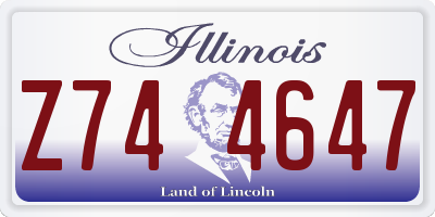 IL license plate Z744647