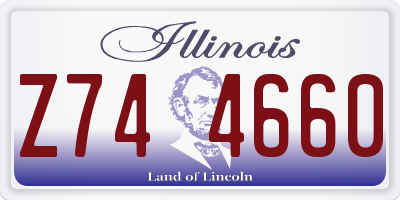 IL license plate Z744660