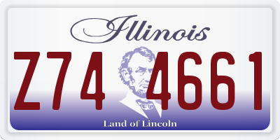 IL license plate Z744661