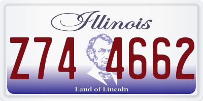 IL license plate Z744662