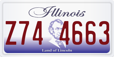 IL license plate Z744663