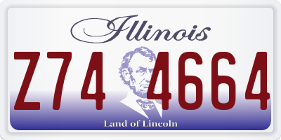 IL license plate Z744664