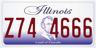 IL license plate Z744666