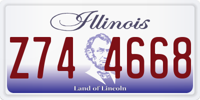 IL license plate Z744668
